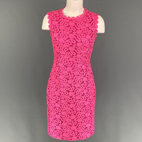 KATE SPADE Size XS Pink Polyester Lace Shift Dress - Picture 1 of 1